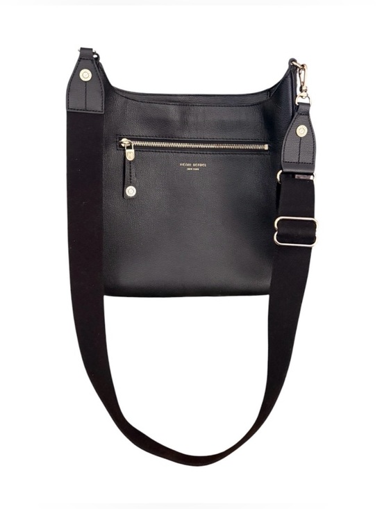 henri bendel Handbags - henri bendel Black Pebbled Leather Shoulder Bag with Gold Hardware As Is